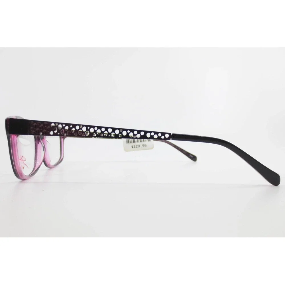 Salsa SA 5004 Black Pink Rectangular Full Rim Eyeglass Frames 52-15-135 New